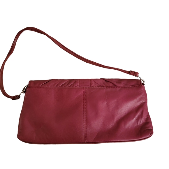 Apostrophe. Small Red Genuine Leather Purse. Trim is Man-Made. - Picture 2 of 8